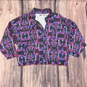 Vintage Aviat Sportif Abstract Deisgn Windbreaker Track Jacket Womens Size M